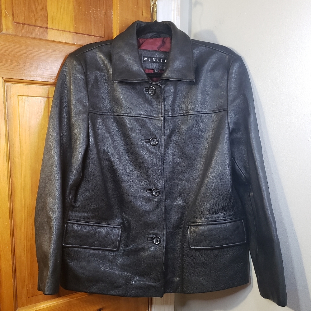 Winlit Men's Heavy Saddle Leather Jacket